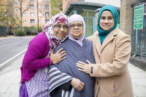 Kings Cross Story Palace: documenting gentrification 15 Three Bangladeshi women in winter coats and headscarves