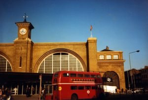 Kings Cross Story Palace: documenting gentrification 17 A red Routemaster bus passes along Euston Road in front of Kings Cross Station, 1983